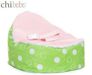 Chibebe Green Polka Dot Snuggle Pod - Pink Seat