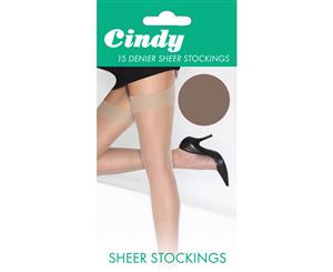 Cindy Womens/Ladies 15 Denier Sheer Stockings (1 Pair) (Paloma Mink) - LW110