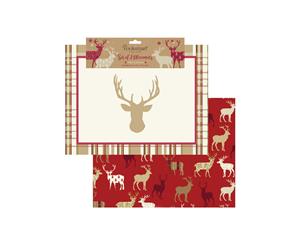 Cooksmart Christmas Highland Stag Fabric Placemats