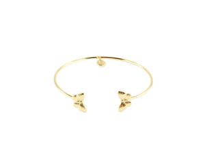 Fable Womens/Ladies Butterfly Brass Bangle (Gold/Beige Gift Box) - JW1016