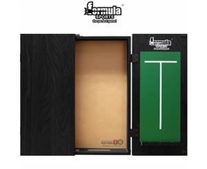 Formula Sports - Plain MDF Dartboard Cabinet - Black Mahogany Walnut - Black