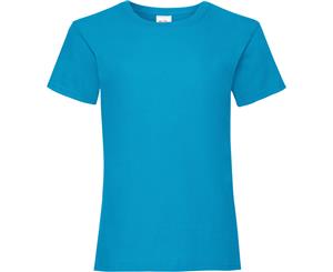 Fruit Of The Loom Girls Childrens Valueweight Short Sleeve T-Shirt (Azure Blue) - BC323