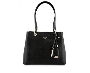 GUESS Kamryn Shopper Tote Bag - Glossy Black