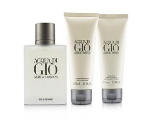 Giorgio Armani Acqua Di Gio Coffret EDT Spray 100ml/3.4oz + All Over Bod Shampoo 75ml/2.5oz + After Shave Balm 75ml/2.5oz 3pcs