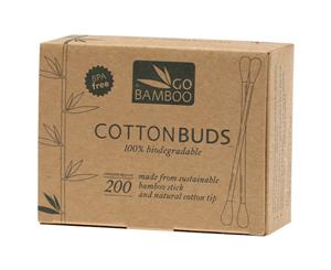Go Bamboo Cotton Buds 100% Biodegradable Sustainable Natural Q-Tips