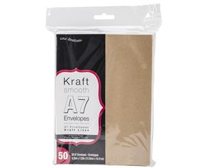 Heavyweight A7 Envelopes (5.25&quotX7.25") 50/Pkg-Kraft
