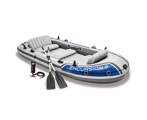 Intex 366cm Sports Excursion 5 Inflatable Fishing Kayak/Boat Oars River/Lake