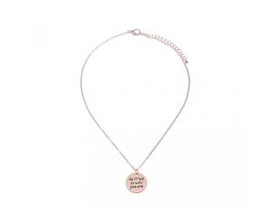 Intrigue Womens/Ladies Be True To Who You Are Engraved Pendant (Rose Gold) - JW606