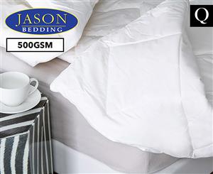 Jason Australian 500GSM Wool Queen Bed Quilt - White