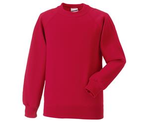 Jerzees Schoolgear Childrens Raglan Sleeve Sweatshirt (Classic Red) - BC587