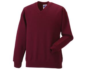 Jerzees Schoolgear Childrens V-Neck Sweatshirt (Pack Of 2) (Burgundy) - BC4371