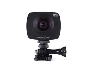 Kaiser Baas X360 Curved Dual Lens VR Camera Black - Virtual Reality Recorder w/ Flexible Tripod