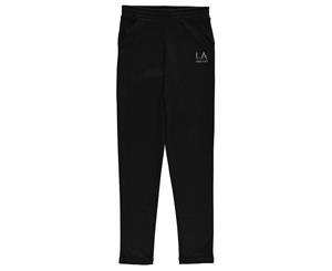 LA Gear Girls Interlock Pants Trousers Bottoms Junior - Black