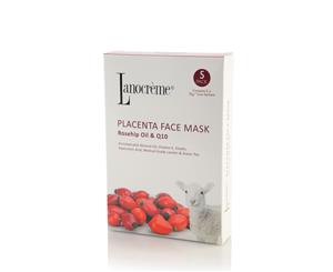 Lanocreme-Placenta Face Mask Rosehip Oil & Q10 5 Pack