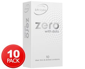 LifeStyles ZERO With Dots Condoms 10-Pack