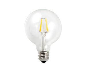 Luminite Globe Edison Led Filament 4w G95 Screw E27 Clear Glass Warm White Bulb