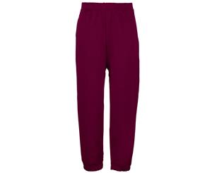 Maddins Kids Unisex Coloursure Jogging Pants / Jog Bottoms / Schoolwear (Burgundy) - RW845