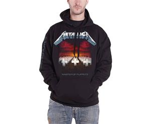 Metallica Hoodie Master Of Puppets Tracks Official Mens Pullover - Black