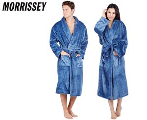 Morrissey Unisex Microplush Bath Robe Bathrobe- River Blue
