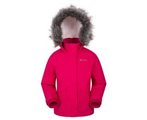 Mountain Warehouse Boys Padded Jacket Water Resistant with Microfibre Filling - Pink