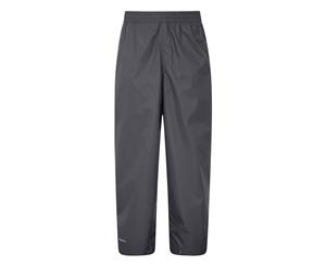 Mountain Warehouse Kids Waterproof Over Trousers Walking Rain Pants Breathable - Black