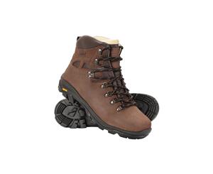 Mountain Warehouse Mens Waterproof and Breathable Boots with Leather Upper - Brown