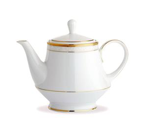 Noritake Hampshire Gold Porcelain Tea Pot 1.1L White