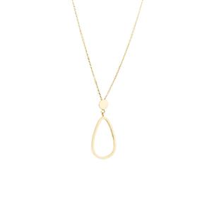 Open Pear Drop Pendant in 10ct Yellow Gold