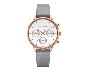 Paul Hewitt Everpulse Line White Sand IP Rose Gold Leather Watch Strap GraPaul Hewittite