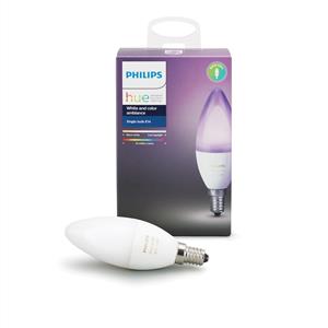 Philips 6.5W White and Colour Candle Hue Home Auto SES Smart LED Globe