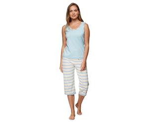 Pickles & Loop Women's Yarn Dyed Cotton Jersey Pyjama Pant Set - Multi