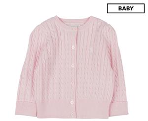 Polo Ralph Lauren Baby Cable Cardigan Sweat - Pink