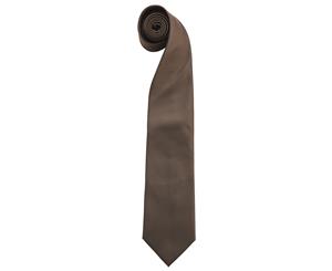 Premier Mens Fashion Colours Work Clip On Tie (Pack Of 2) (Brown) - RW6938