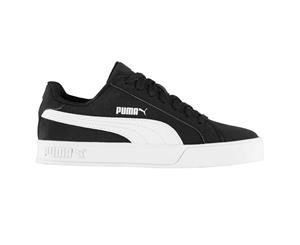 Puma Boys Smash Vulc Junior Trainers Kids Shoes Pumps Sneakers - Black/White