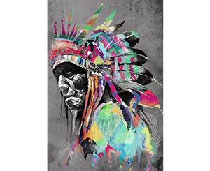 Rainbow Chief Left Wall Art Canvas Print
