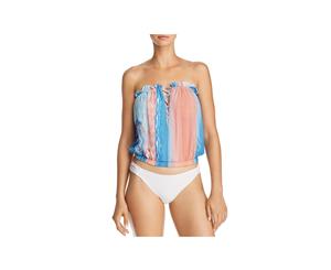 Ramy Brook Womens Mika Printed Cut-Out Swim Top Cover-Up