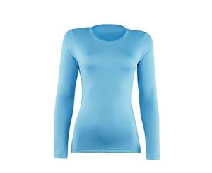 Rhino Womens/Ladies Sports Baselayer Long Sleeve (Light Blue) - RW2829