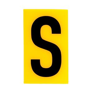 Sandleford 60 x 35mm S Yellow Cut Out Self Adhesive Letter