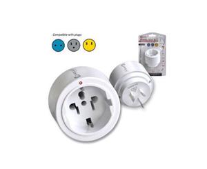 Sansai STV-019 Travel Adaptor Europe Asia USA to AU NZ Power Plug Outlet White