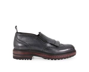 Santoni Men's MGMN15720JL3SGTQG45 Grey Leather Loafers