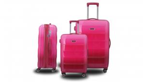 Serenade Rainbow 3-Piece Trolley Cases - Ombre Pink