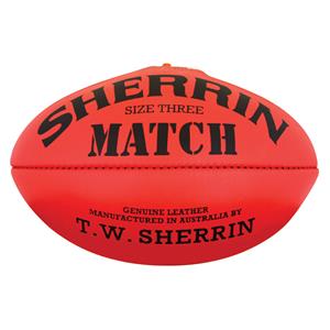 Sherrin Match Australian Rules Ball Red 3