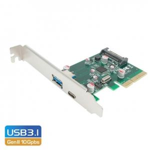 Simplecom EC312 PCI-E 2.0 x4 to 2 Port SuperSpeed USB 3.1 Gen II 10Gpbs Type-C and Type-A Host E