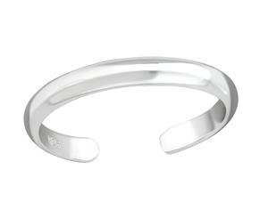 Sterling Silver 2mm Band Adjustable Toe Ring