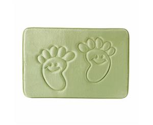 Super Cozy Memory Foam Bath Mat Non Slip Bathroom Rug-40cm x 60cm-Green