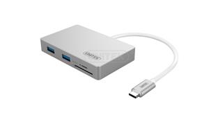 UNITEK (Y-9319) USB3.0 Type-C Hub with Power Delivery (2 x USB3.0 SD/Micro Card Reader)