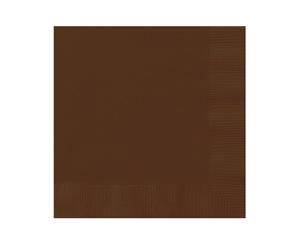 Unique Party Plain Disposable Napkins (Pack Of 20) (Brown) - SG11295