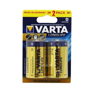 Varta Long Life Alkaline D Batteries - 2 Pack
