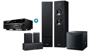 Yamaha NS51 Series 5.1 Channel Speaker Package + AV Receiver with MusicCast Surround