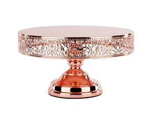 30 cm (12-inch) Metal Cake Stand | Rose Gold Plated | Le Gala Collection